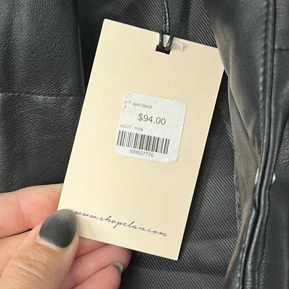 Elan Black Faux Leather Skye Vest - Picture 8 of 10